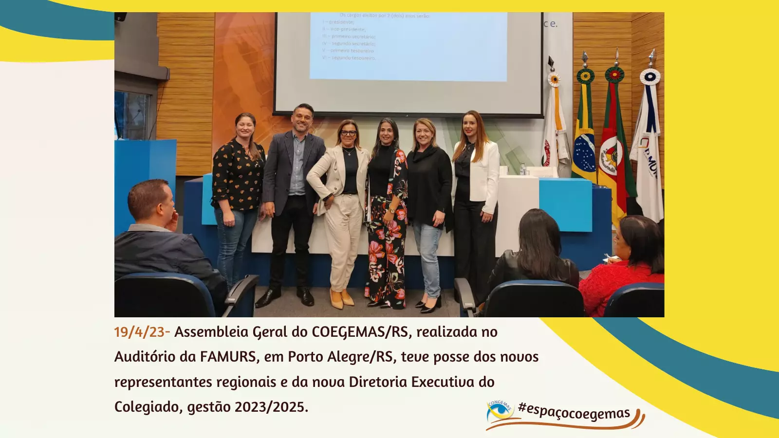 Assembleia Geral do COEGEMAS/RS elege nova Diretoria Executiva